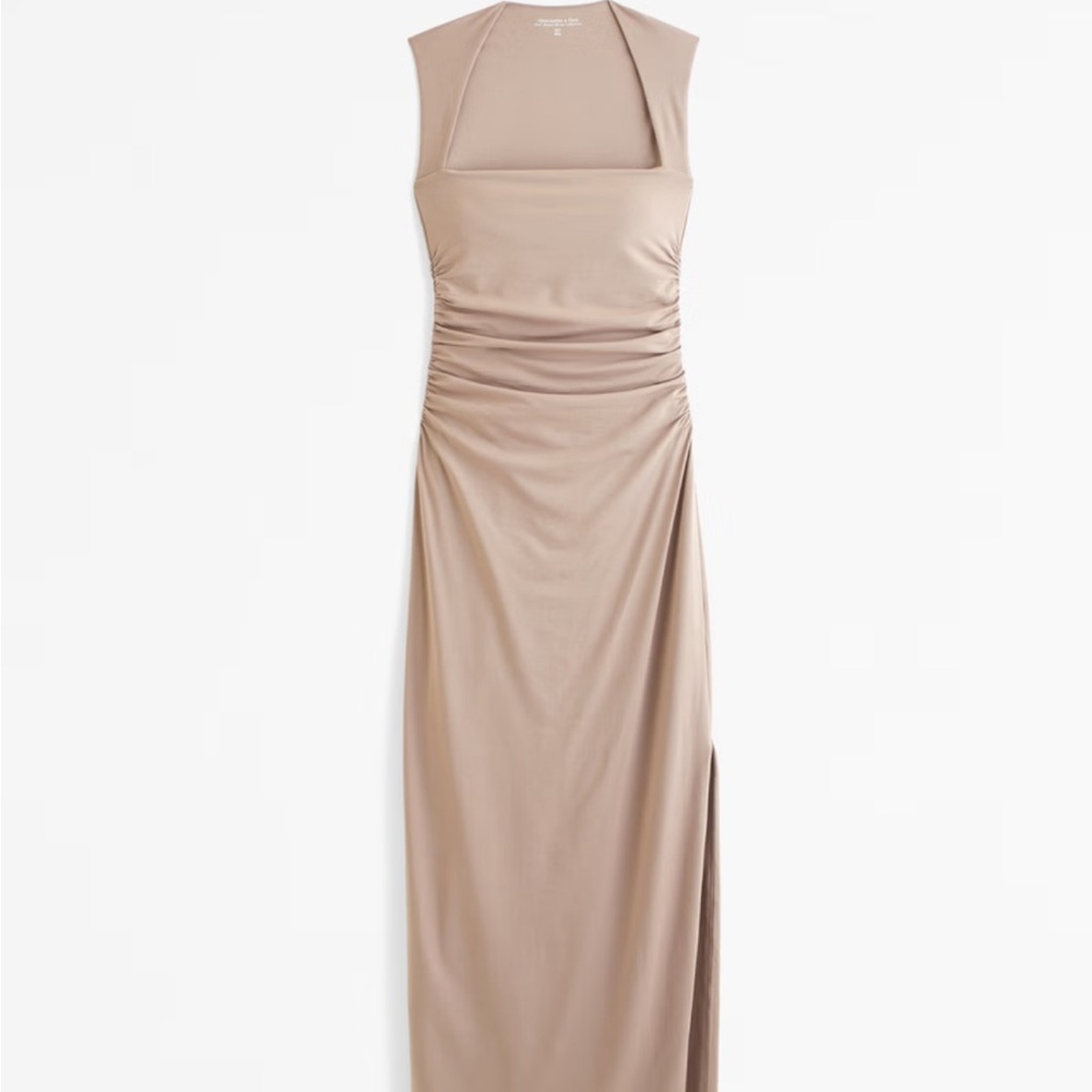 Abercrombie & Fitch Sleeveless Maxi Dress in Taupe